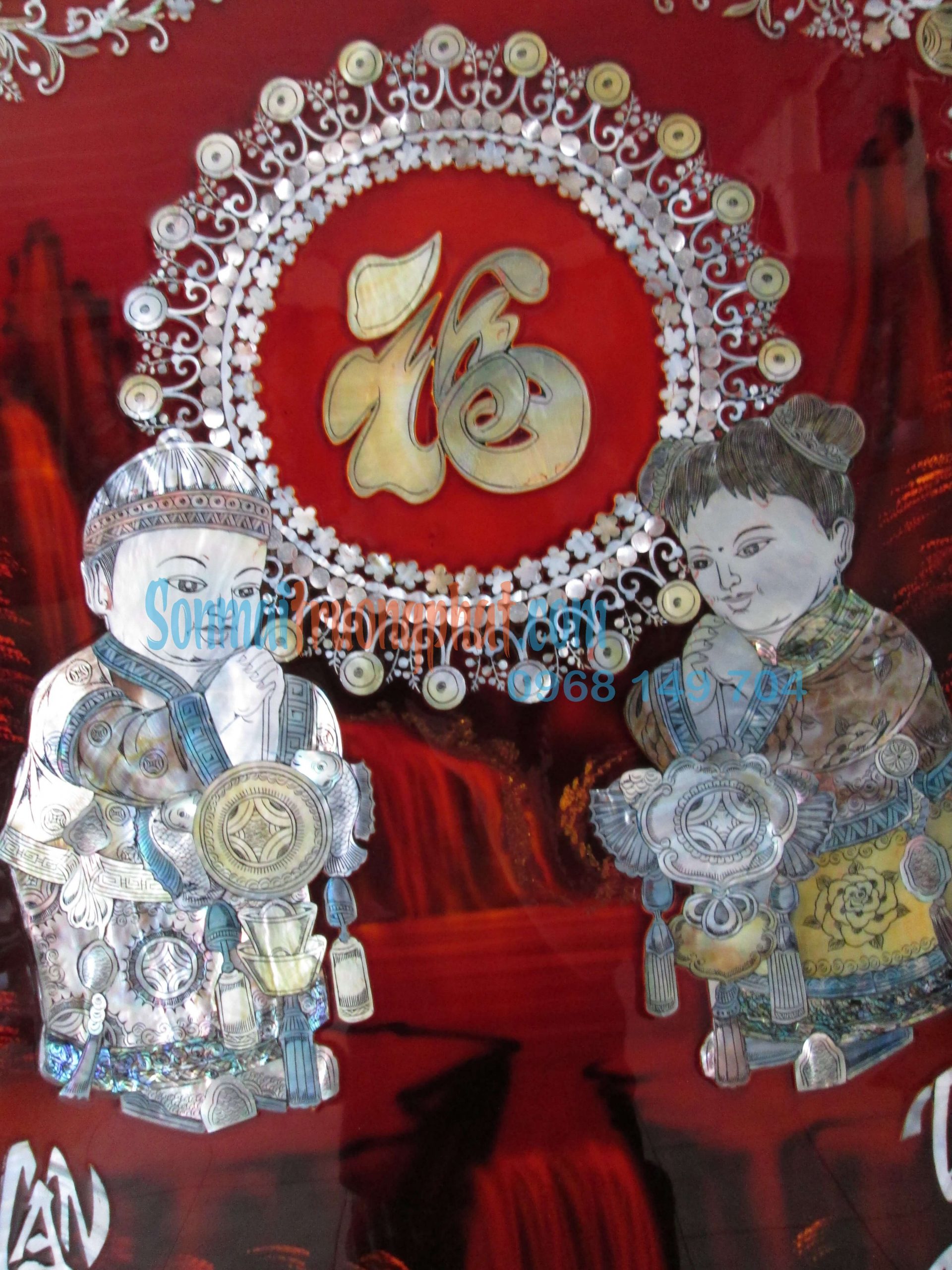Tranh Lịch Sơn Mài Song Hỷ Khảm Cao Cấp Cực Đẹp 70x100 Tranh Lịch Sơn Mài Song Hỷ Khảm Cao Cấp Cực Đẹp 70x100