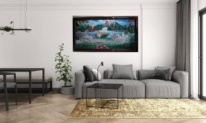 Tranh Mã Đáo Thành Công Khảm Trai 70x130 Tranh Mã Đáo Thành Công Khảm Trai 70x130