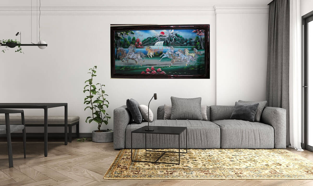 TP1MĐ2X73--01 demo2 Tranh Mã Đáo Thành Công Khảm Trai 70x130
