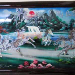 Tranh Mã Đáo Thành Công Cẩn Ốc Đẹp 70x130-TP1MĐ2X73