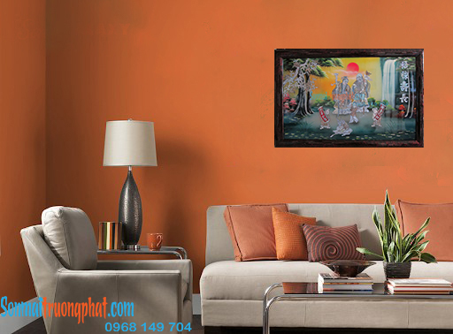 Tranh Sơn Mài Mừng Thọ Cẩn Ốc Đẹp Nền Vàng 60x90 Tranh Sơn Mài Mừng Thọ Cẩn Ốc Đẹp Nền Vàng 60x90