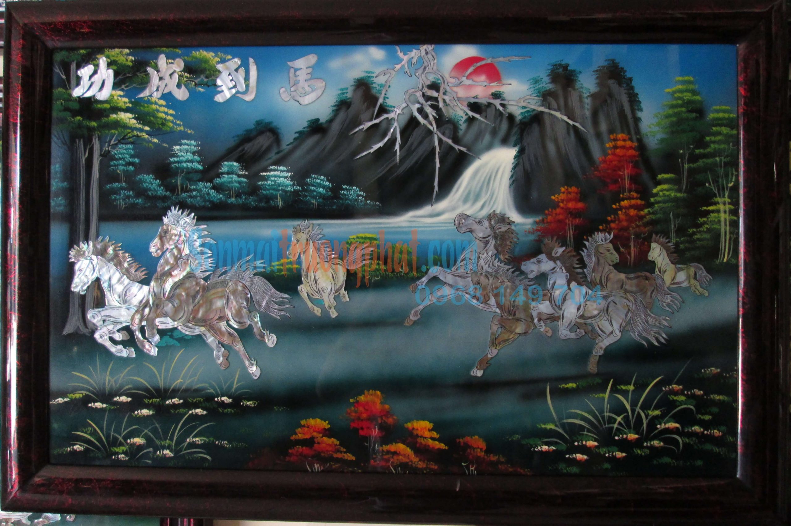 TPMĐ4X69--06 Tranh Tân Gia Khai Trương Bát Mã Truy Phong 60x90
