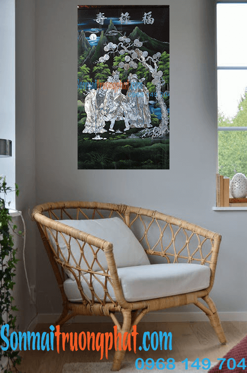 TP7PL3X711--04.jpg Tranh Lịch Sơn Mài Phước Lộc Thọ Cẩn Ốc Đẹp 70x110
