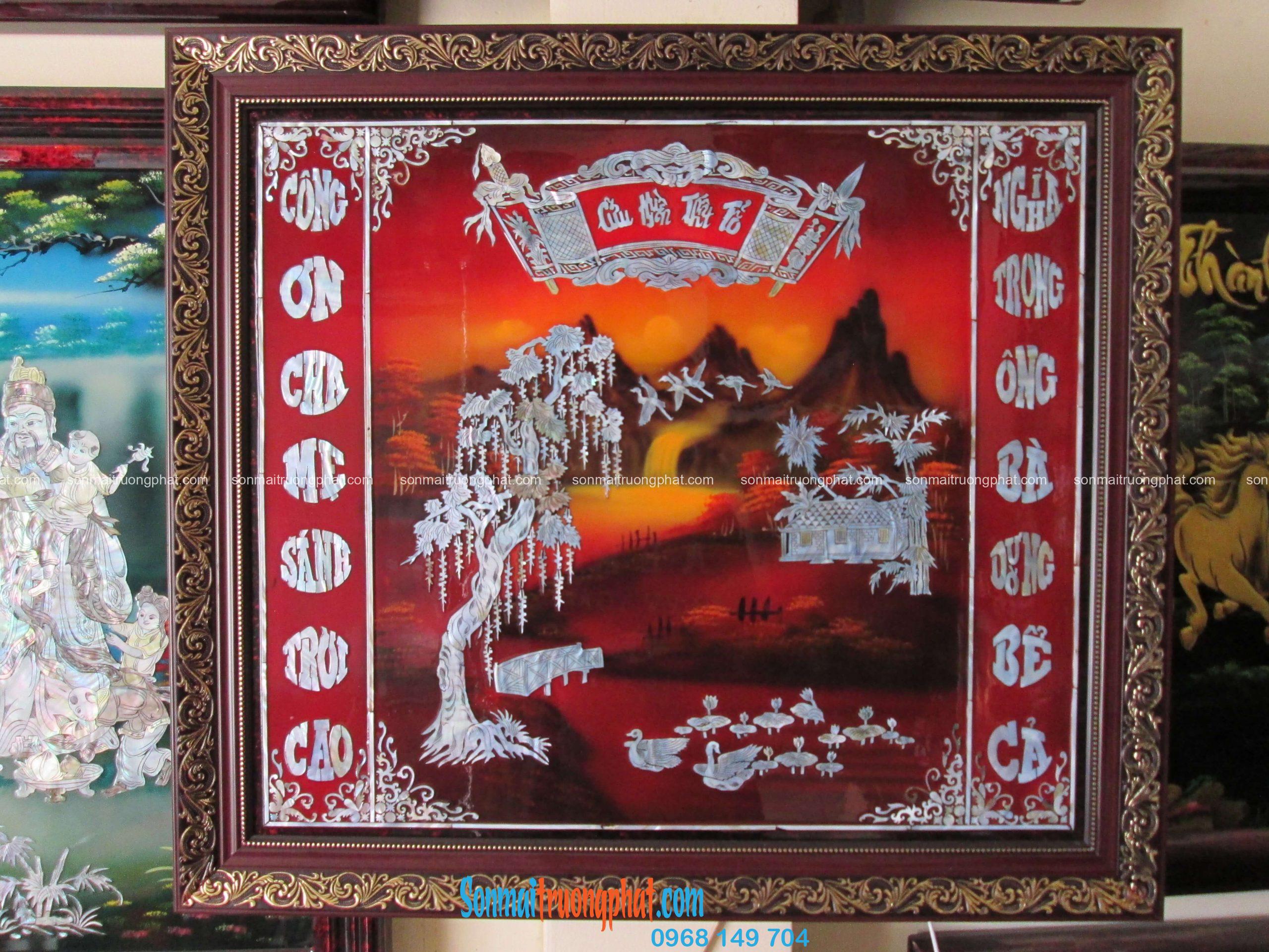 Liễn thờ gia tiên kích thước 70x80cm dành cho không gian thờ nhỏ Liễn thờ gia tiên phiên bản mới 2021 giá tốt kích thước 70x80