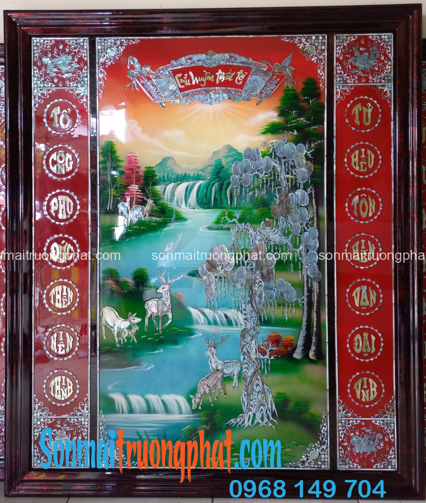 Liễn Thờ Gia Tiên Cửu Huyền Thất Tổ 117x137 - Tài Lộc Phú Quý, Tùng Nai Trường Tồn Liễn Thờ Gia Tiên Cửu Huyền Thất Tổ 117x137 - Tài Lộc Phú Quý, Tùng Nai Trường Tồn