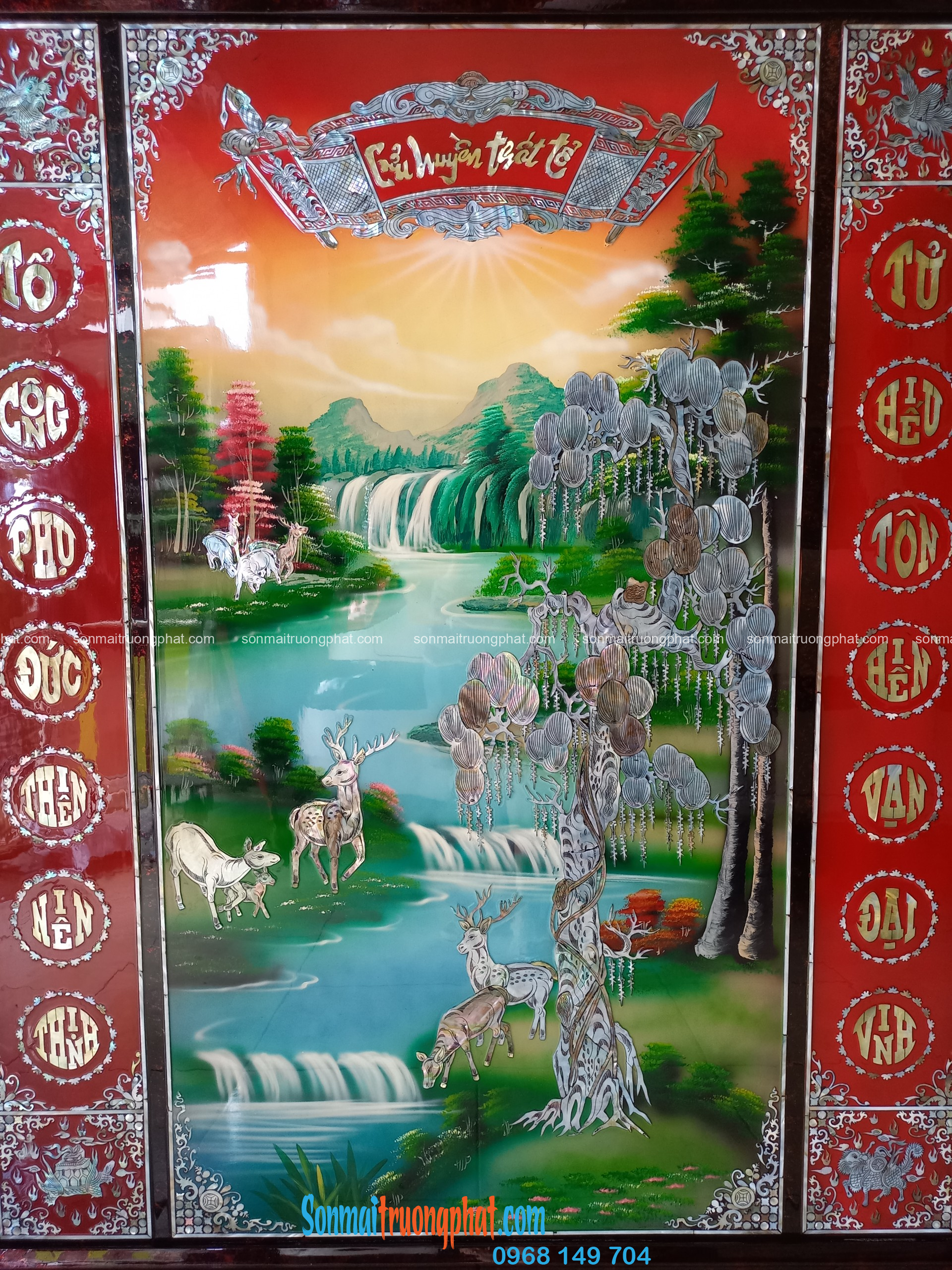 Liễn Thờ Gia Tiên Cửu Huyền Thất Tổ 117x137 - Tài Lộc Phú Quý, Tùng Nai Trường Tồn Liễn Thờ Gia Tiên Cửu Huyền Thất Tổ 117x137 - Tài Lộc Phú Quý, Tùng Nai Trường Tồn