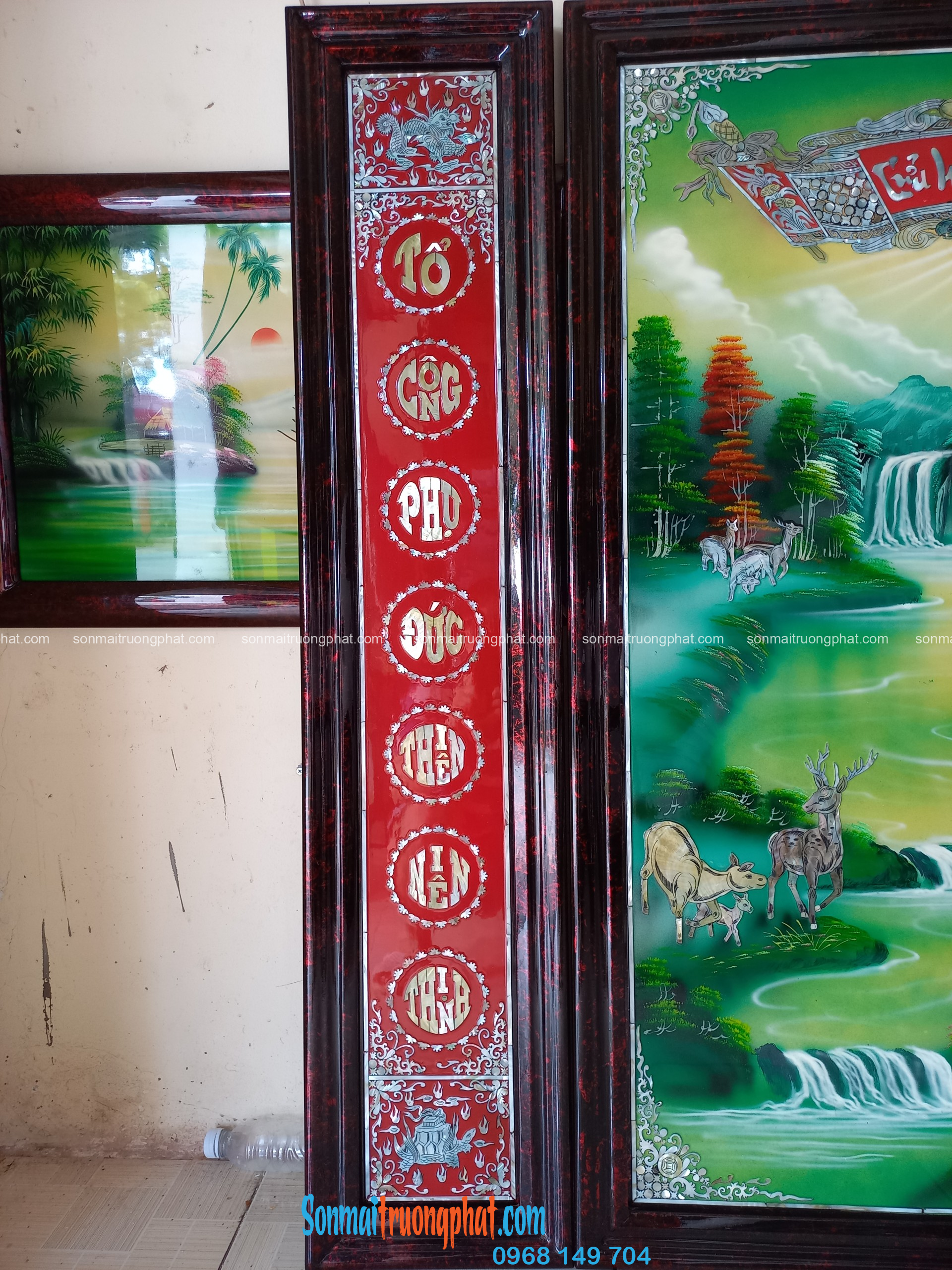 Tranh Liễn Thờ Cửu Huyền Thất Tổ 130x146 - Sơn Mài Tinh Hoa, Tâm Linh Quy Tụ (5) Tranh Liễn Thờ Cửu Huyền Thất Tổ 130x146 - Sơn Mài Tinh Hoa, Tâm Linh Quy Tụ
