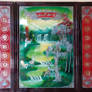 Tranh Liễn Thờ Cửu Huyền Thất Tổ 130x146 - Sơn Mài Tinh Hoa, Tâm Linh Quy Tụ