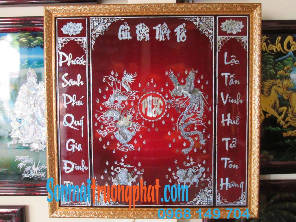Tranh Liễn Thờ Cửu Huyền Thất Tổ Long Phụng Kích Thước 81x81cm - Tinh Hoa Sơn Mài, Đẳng Cấp Tâm Linh Tranh Liễn Thờ Cửu Huyền Thất Tổ Long Phụng Kích Thước 81x81cm - Tinh Hoa Sơn Mài, Đẳng Cấp Tâm Linh