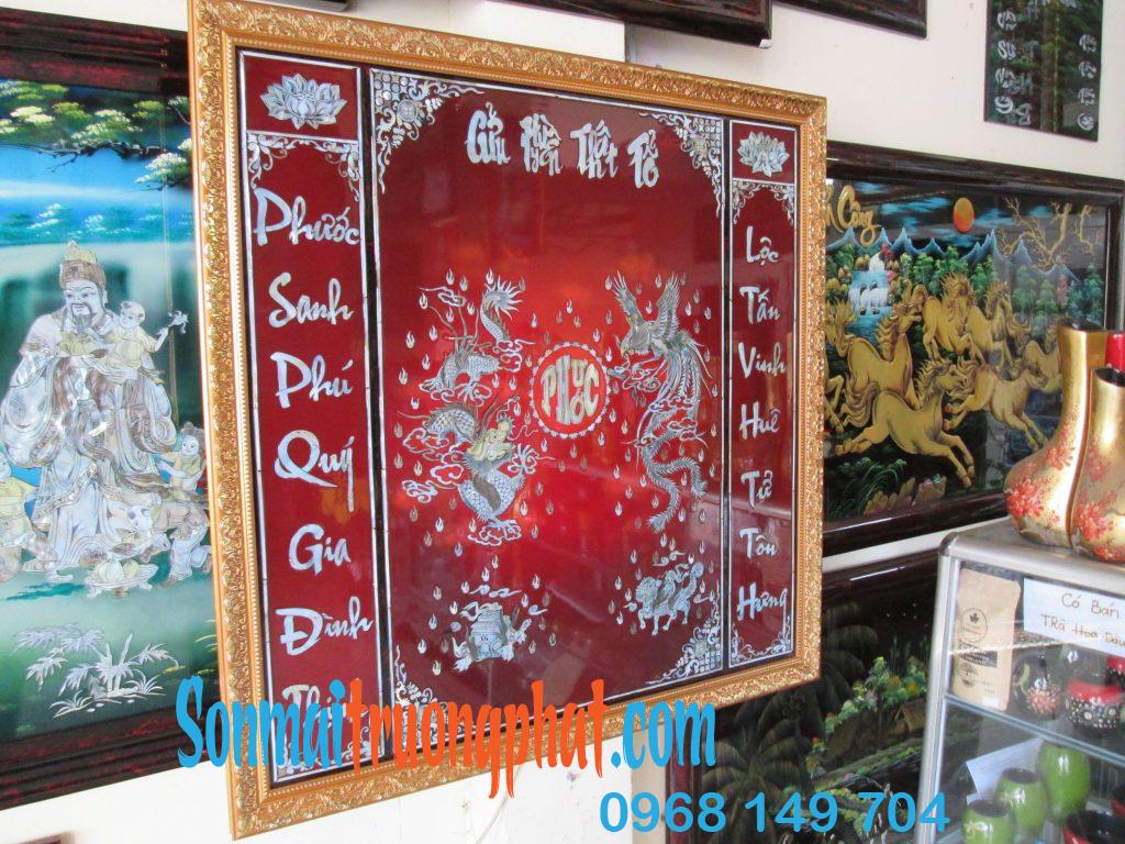 Tranh Liễn Thờ Cửu Huyền Thất Tổ Long Phụng Kích Thước 81x81cm - Tinh Hoa Sơn Mài, Đẳng Cấp Tâm Linh Tranh Liễn Thờ Cửu Huyền Thất Tổ Long Phụng Kích Thước 81x81cm - Tinh Hoa Sơn Mài, Đẳng Cấp Tâm Linh