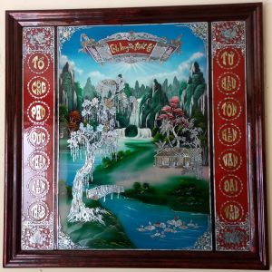 Tranh Liễn Thờ Sơn Mài Cửu Huyền Thất Tổ 117x117cm - Bảo Vật Tâm Linh, Kết Tinh Tài Lộc Gia Đình