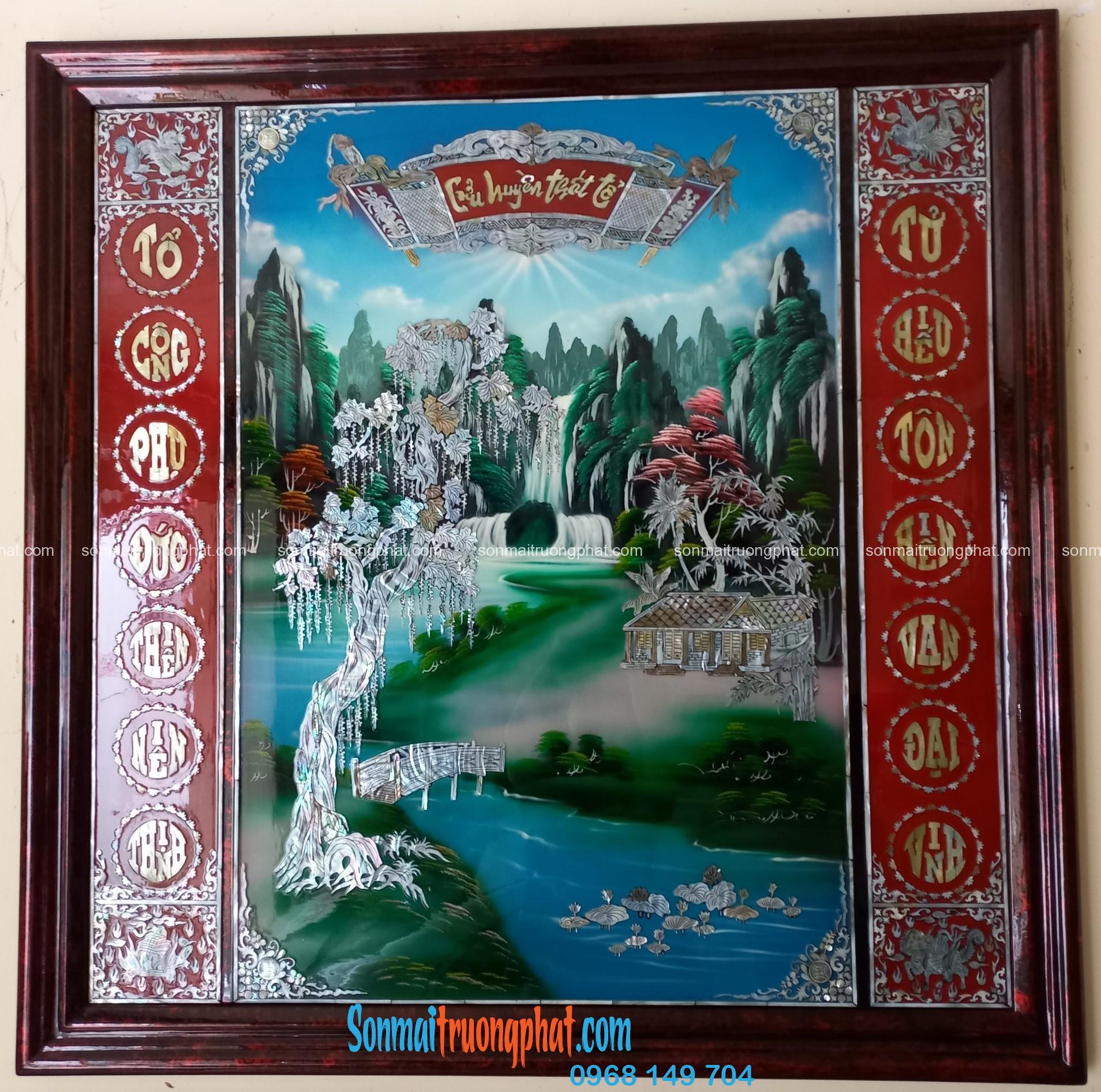 Tranh Liễn Thờ Sơn Mài Cửu Huyền Thất Tổ 117x117cm - Bảo Vật Tâm Linh, Kết Tinh Tài Lộc Gia Đình Tranh Liễn Thờ Sơn Mài Cửu Huyền Thất Tổ 117x117cm - Bảo Vật Tâm Linh, Kết Tinh Tài Lộc Gia Đình