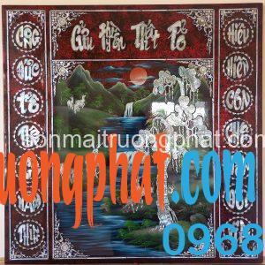 Tranh Thờ Cửu Huyền Thất Tổ Tùng Nai 88x88cm – Tác Phẩm Nghệ Thuật và Tâm Linh Hoàn Hảo Cho Mọi Không Gian Thờ Cúng