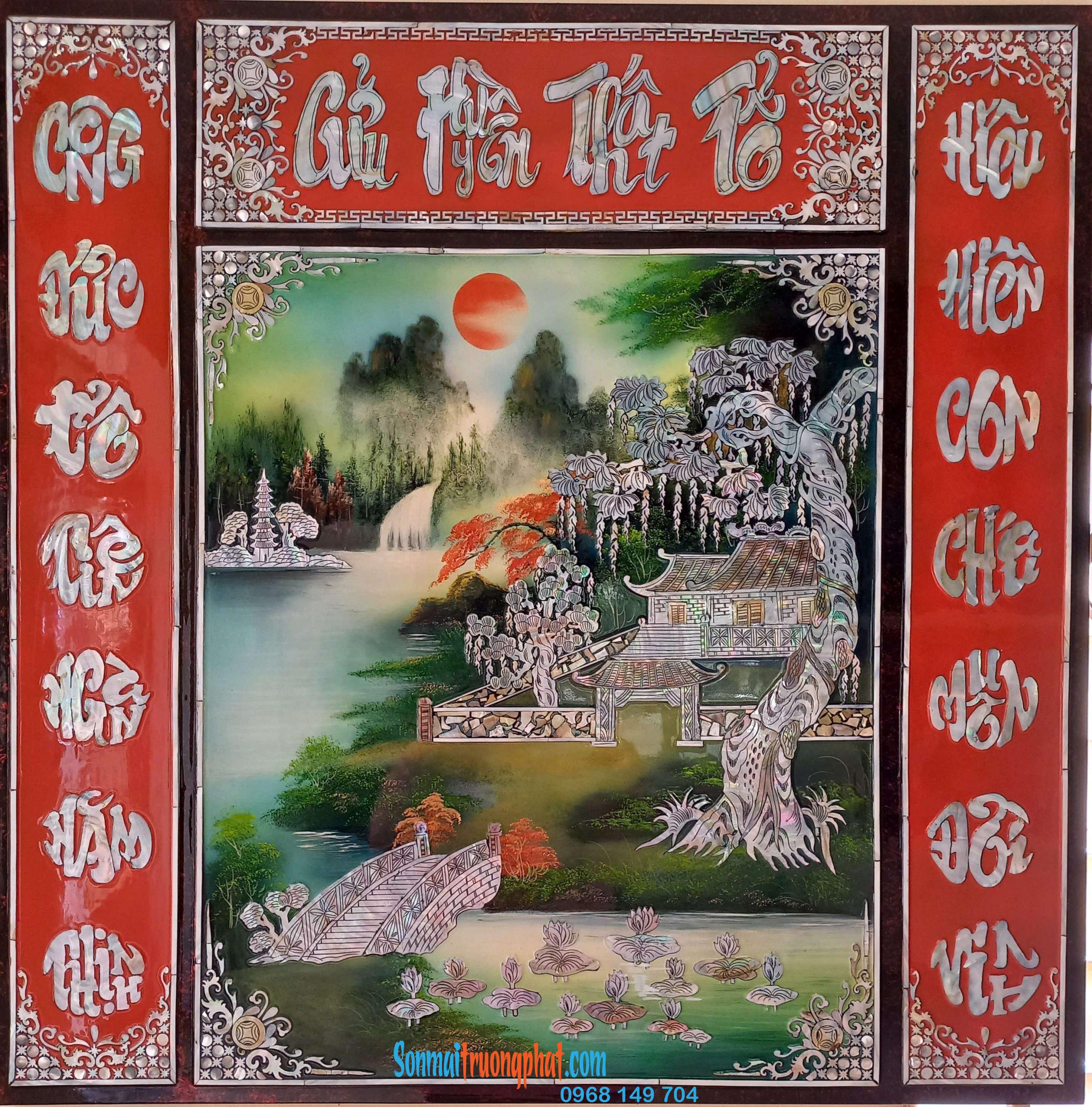 Liễn Thờ Cửu Huyền 81x81cm - Tinh Hoa Tranh Thờ Việt Liễn Thờ Cửu Huyền 81x81cm - Tinh Hoa Tranh Thờ Việt