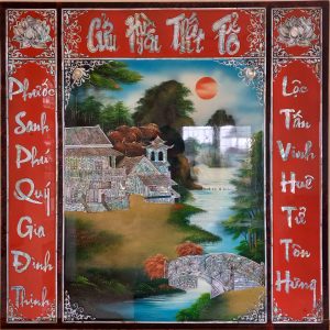 Tranh Liễn Thờ Nhỏ Gọn 81x81cm – Vẻ Đẹp Tâm Linh Và Sự Tinh Tế Trong Không Gian Thờ Cúng (1)