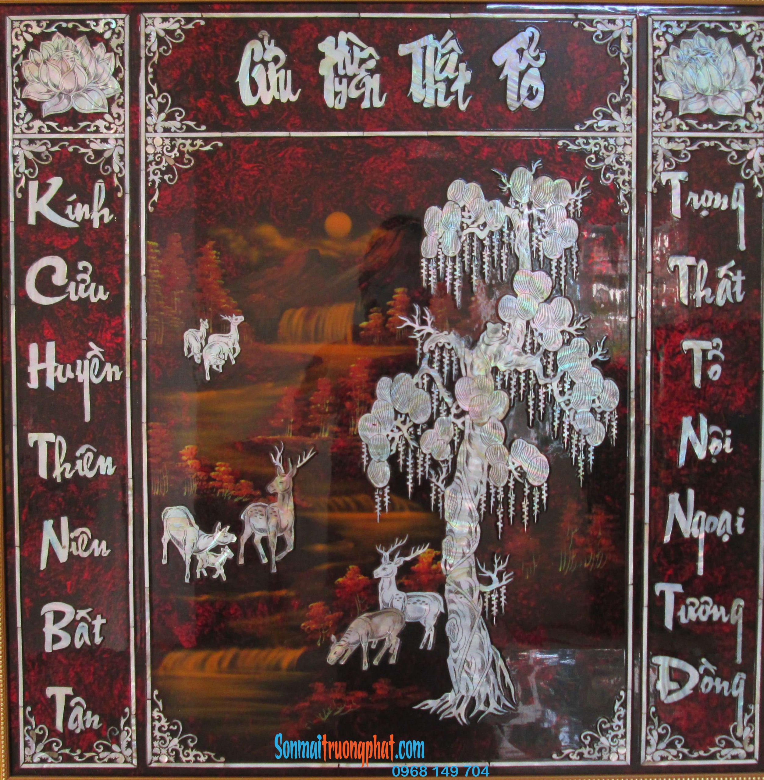 Tranh Liễn Thờ Sơn Mài Tùng Nai 81x81cm – Nghệ Thuật Thờ Cúng Đậm Chất Văn Hóa (1) Tranh Liễn Thờ Sơn Mài Tùng Nai 81x81cm – Nghệ Thuật Thờ Cúng Đậm Chất Văn Hóa