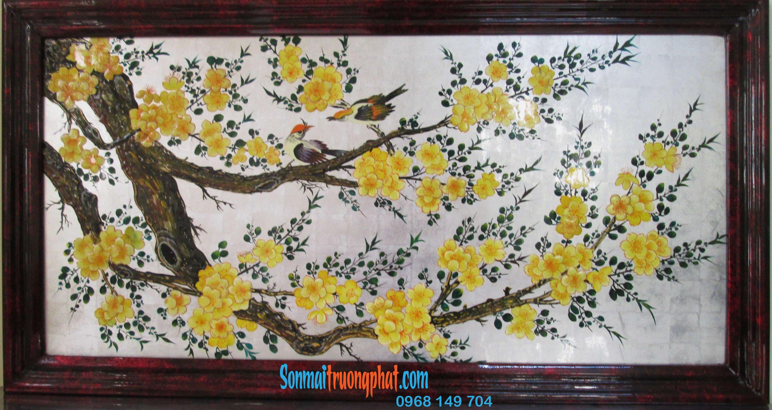 Tranh Sơn Mài Mai và Chim Sẻ – Vẻ Đẹp Mùa Xuân May Mắn Tranh Sơn Mài Mai và Chim Sẻ – Vẻ Đẹp Mùa Xuân May Mắn