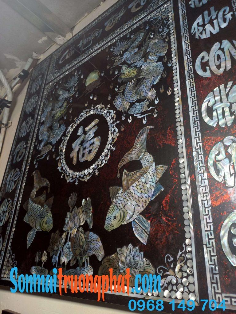 Tranh Liễn Thờ Cửu Huyền Thất Tổ Song Long Cá Chép 81x81cm Tranh Liễn Thờ Cửu Huyền Thất Tổ Song Long Cá Chép 81x81cm Sale!New! Tranh Liễn Thờ Cửu Huyền Thất Tổ Song Long Cá Chép 81x81cm