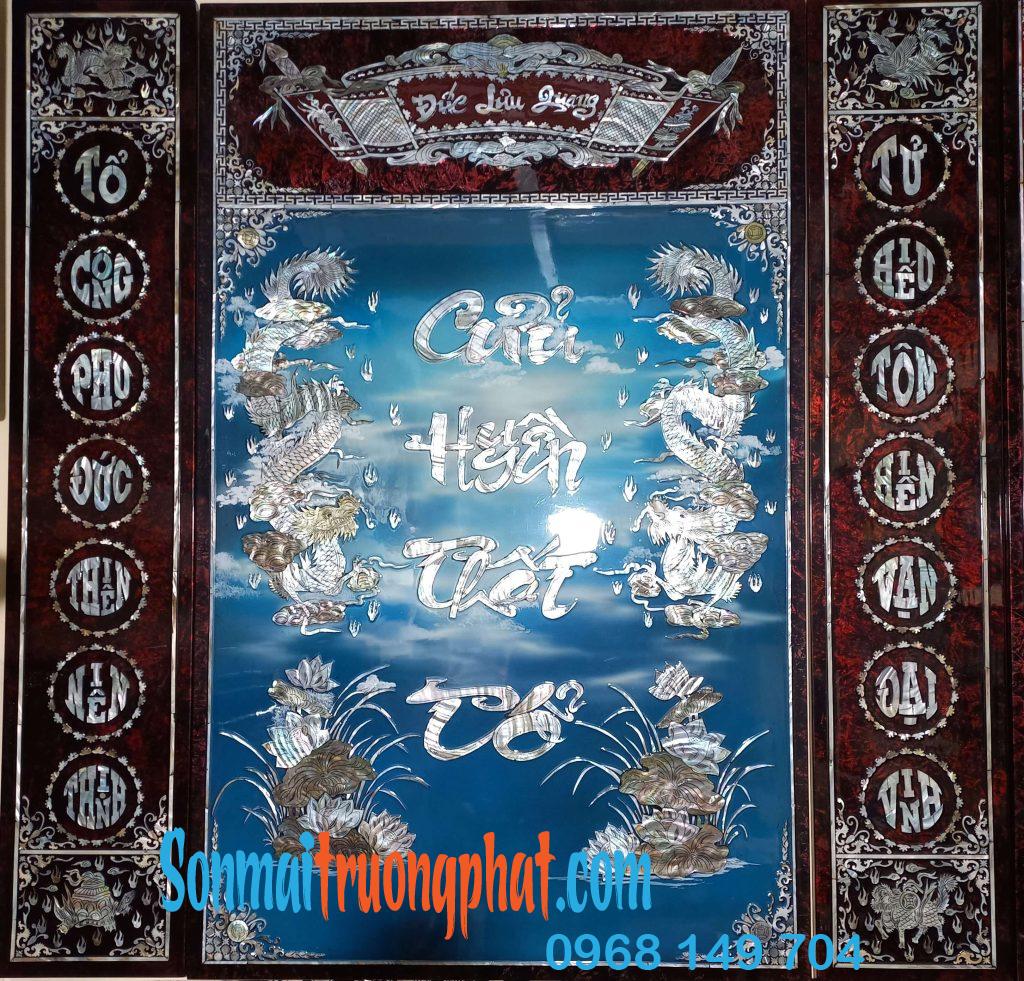 Tranh Sơn Mài Cửu Huyền Thất Tổ Song Long 106x106cm – Tinh Tế Phù Hợp Với Mọi Không Gian Thờ Tranh Sơn Mài Cửu Huyền Thất Tổ Song Long 106x106cm – Tinh Tế Phù Hợp Với Mọi Không Gian Thờ